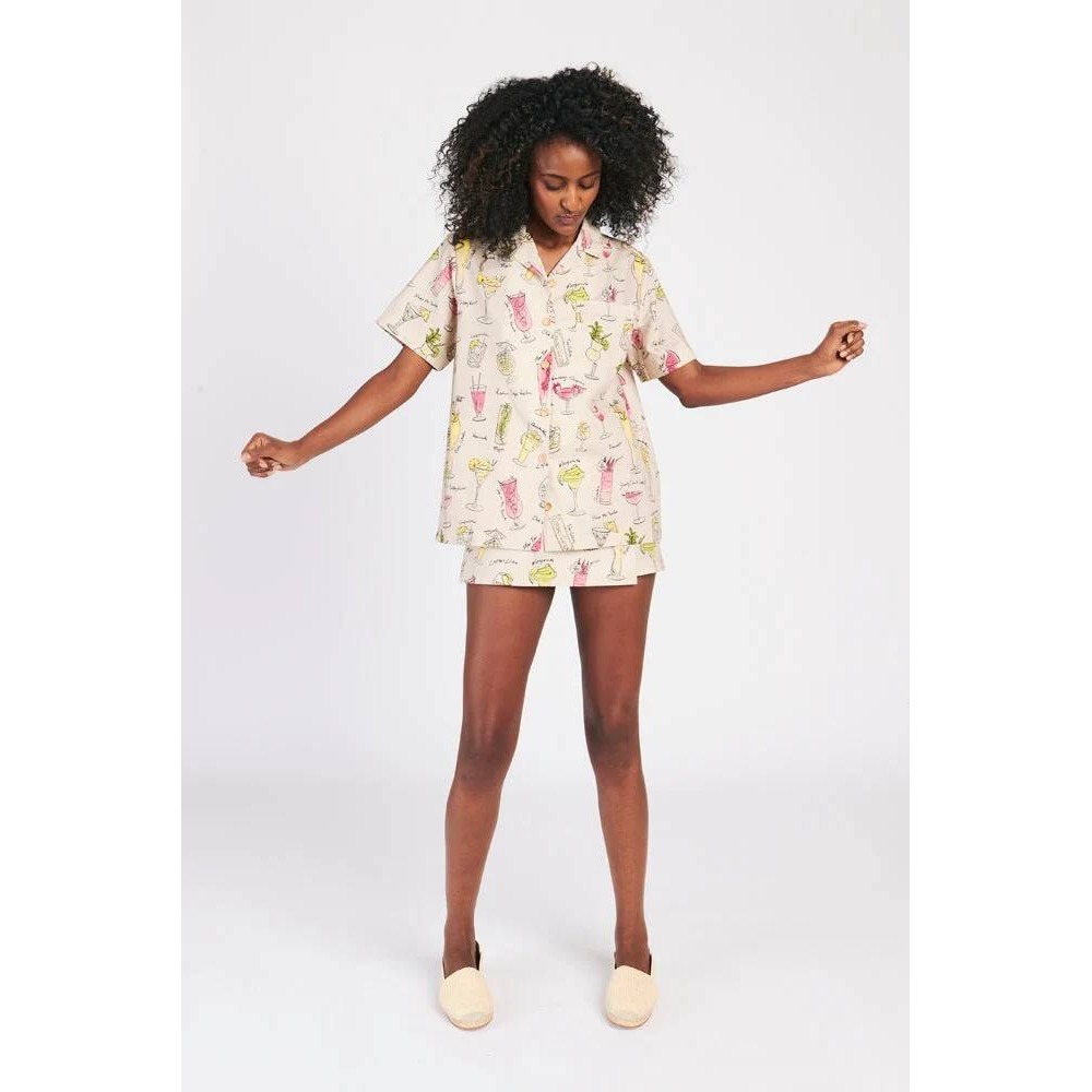 Rachel Antonoff The James Shirt Beer Me Cocktail Print Button Down Small NWT - Picture 2 of 6